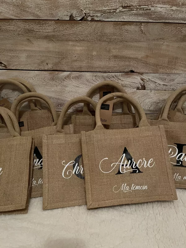 mini sac en jute pailletté
